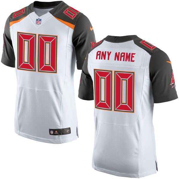 Men Tampa Bay Buccaneers Nike White Elite Custom NFL Jersey